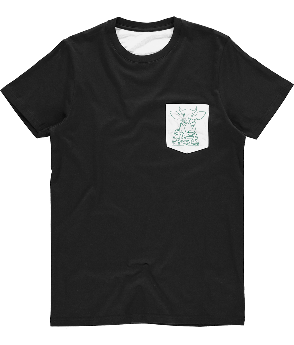 COWZ M Green Line Unisex Pocket Tee